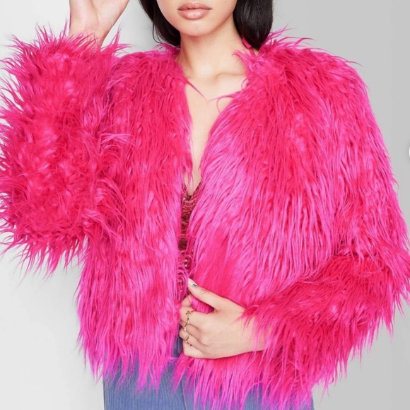 wild fable Jackets Coats Sale Gorgeous Pink Faux Fur Jacket